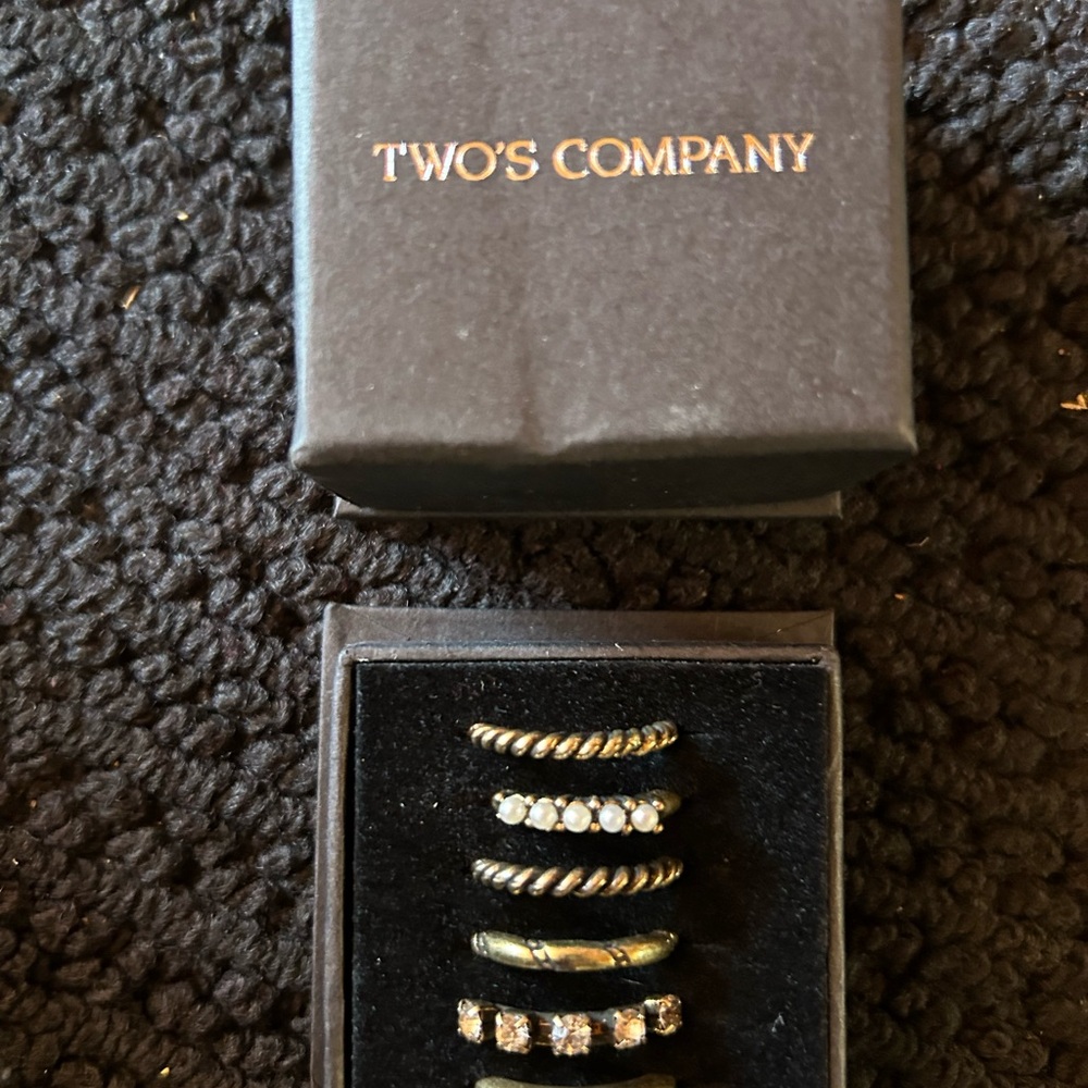 Six Stackable Band Rings